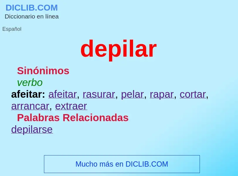 What is depilar - meaning and definition