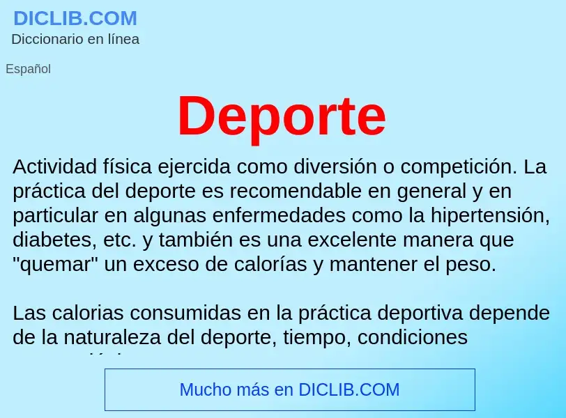 Wat is Deporte - definition