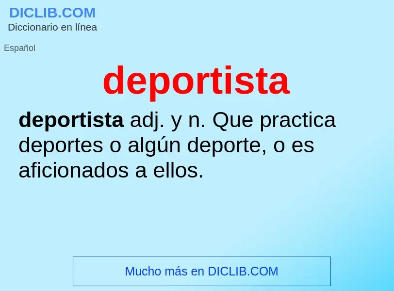 Wat is deportista - definition