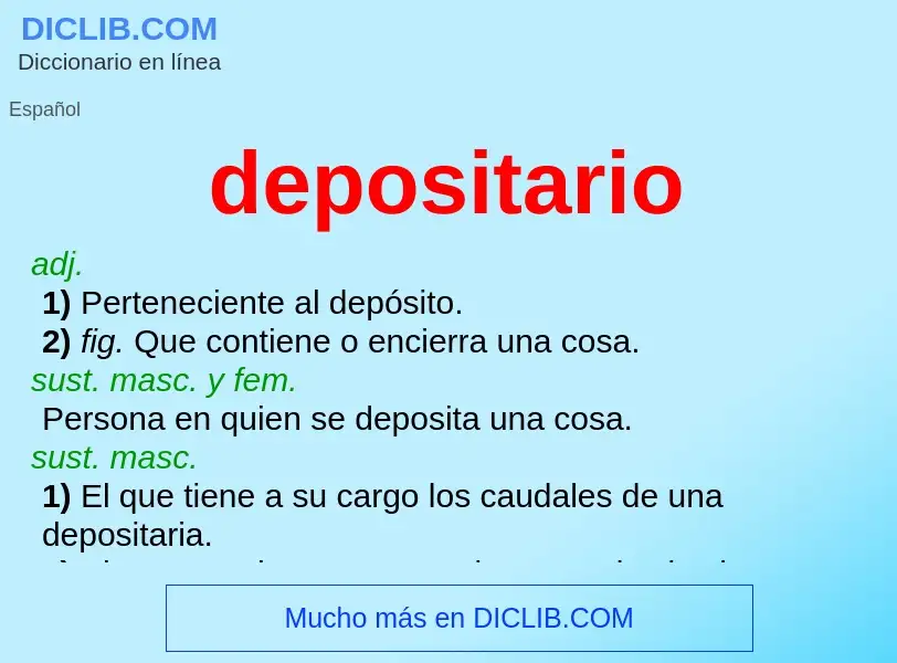 Wat is depositario - definition