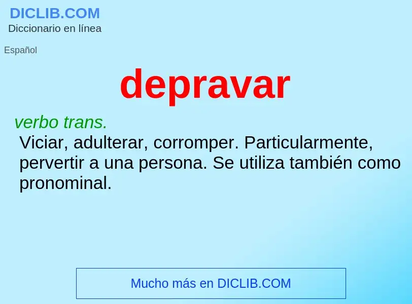 What is depravar - meaning and definition