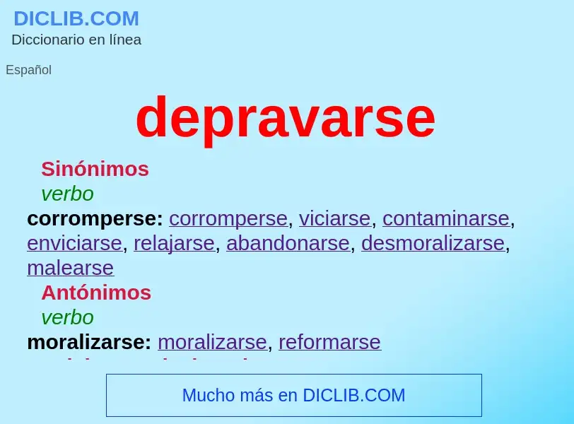 Wat is depravarse - definition