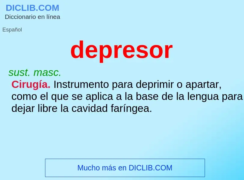 Wat is depresor - definition