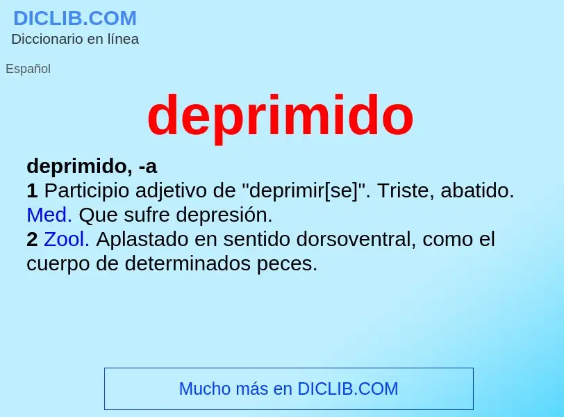 What is deprimido - meaning and definition