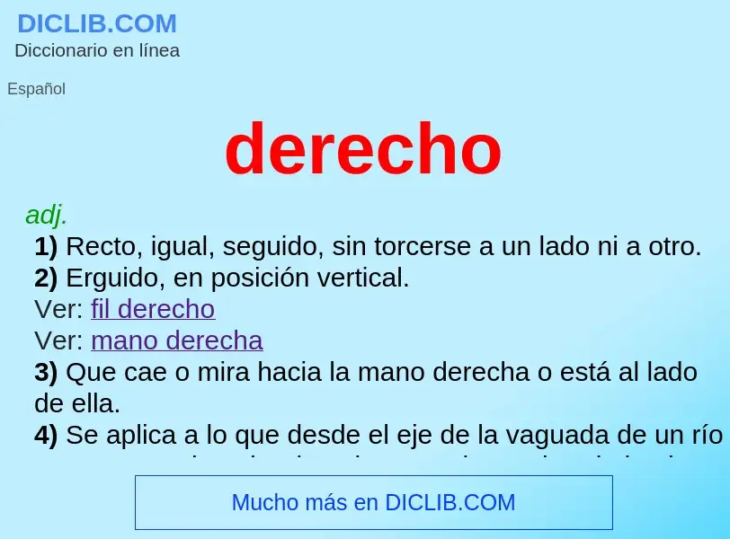 O que é derecho - definição, significado, conceito