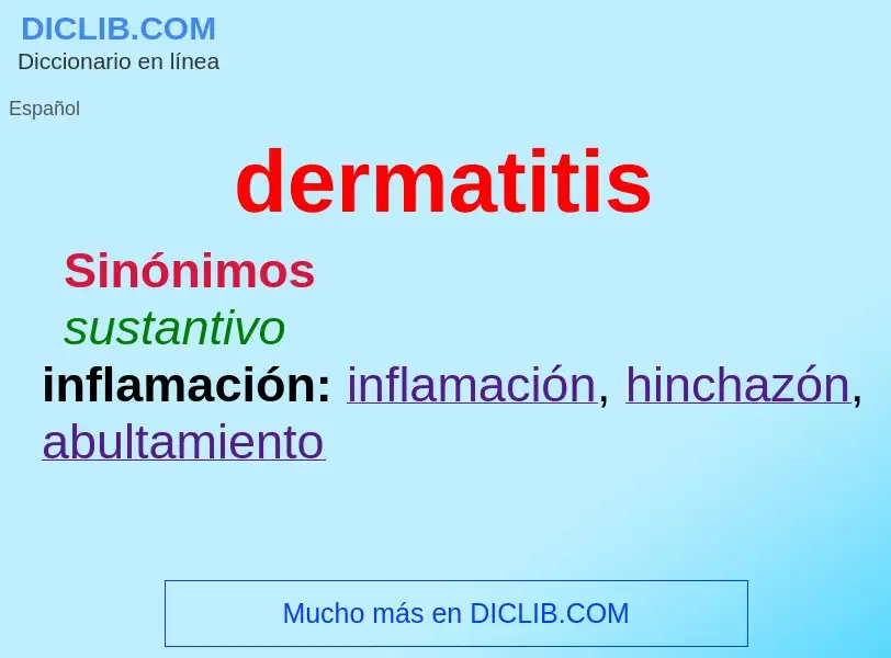 Что такое dermatitis - определение