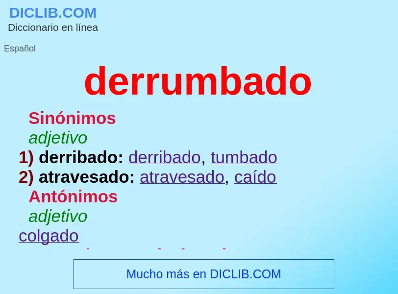 O que é derrumbado - definição, significado, conceito