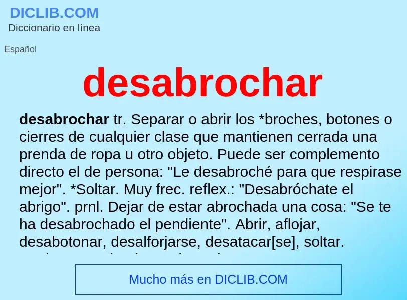 Wat is desabrochar - definition