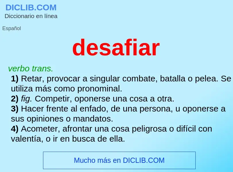 What is desafiar - definition