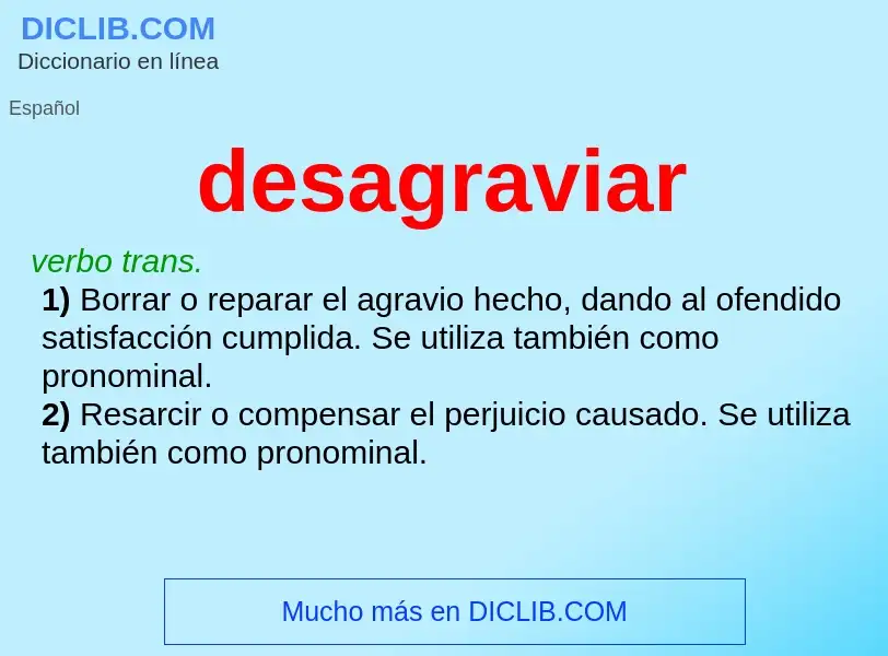 Wat is desagraviar - definition