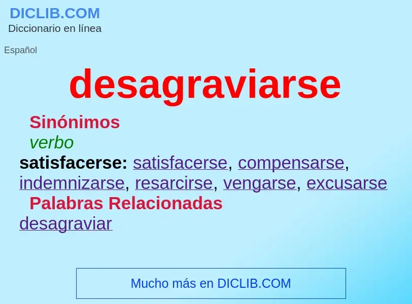 What is desagraviarse - meaning and definition