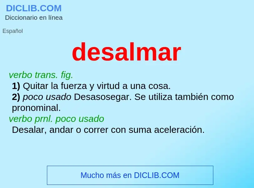 Was ist desalmar - Definition