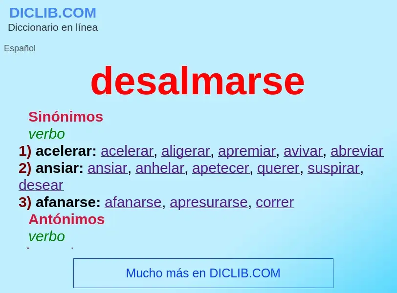 O que é desalmarse - definição, significado, conceito