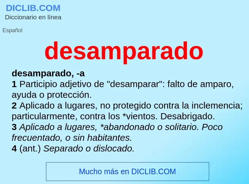 What is desamparado - definition