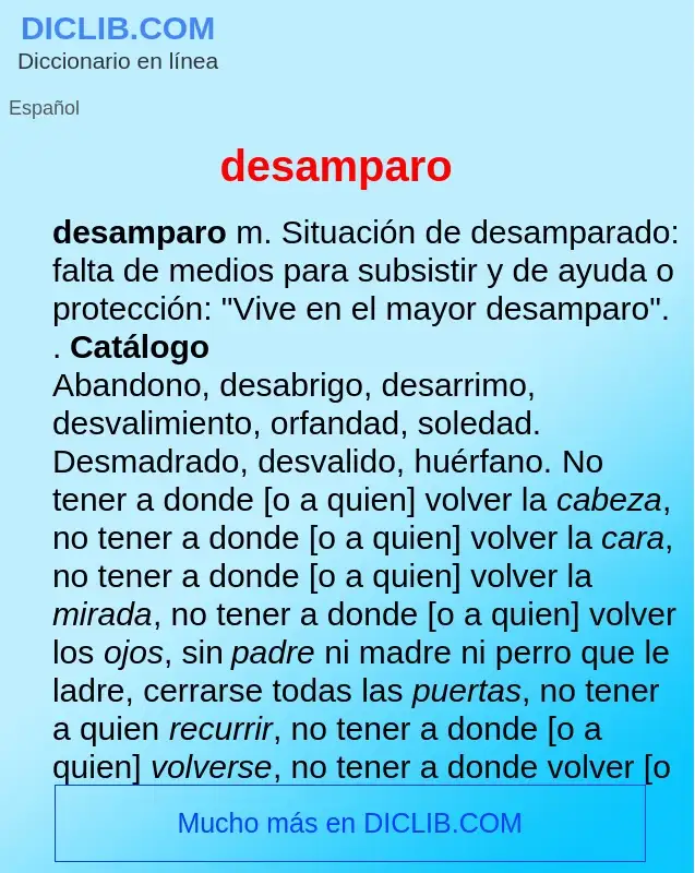 Wat is desamparo - definition