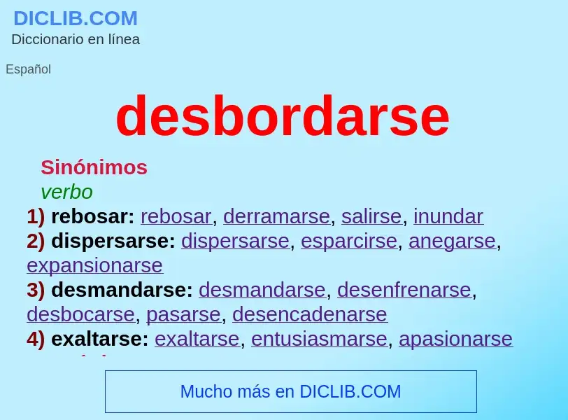 What is desbordarse - definition