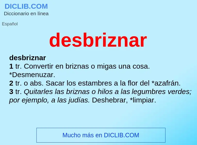 Wat is desbriznar - definition