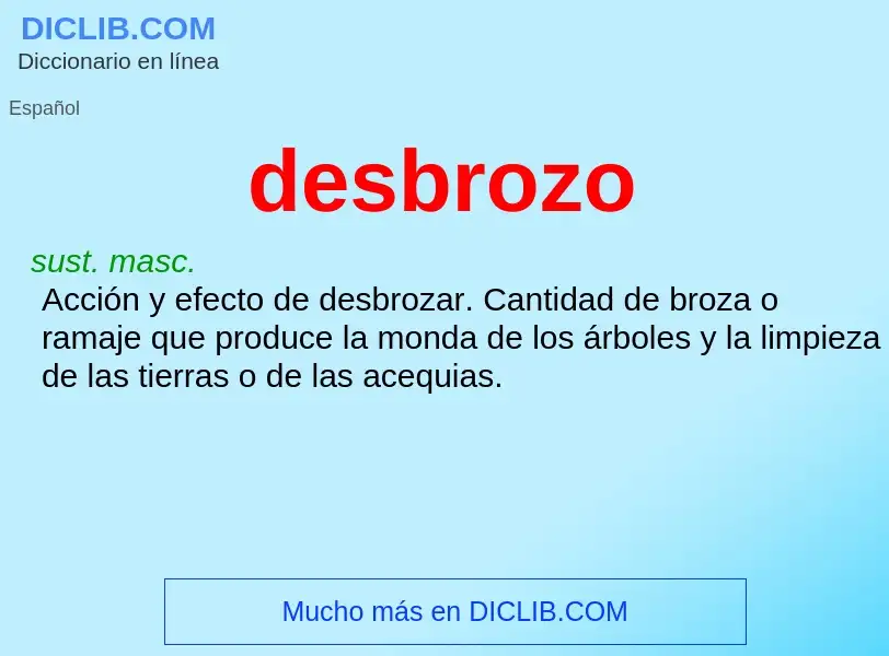 What is desbrozo - definition