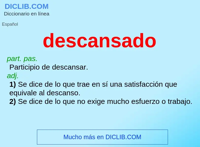 O que é descansado - definição, significado, conceito