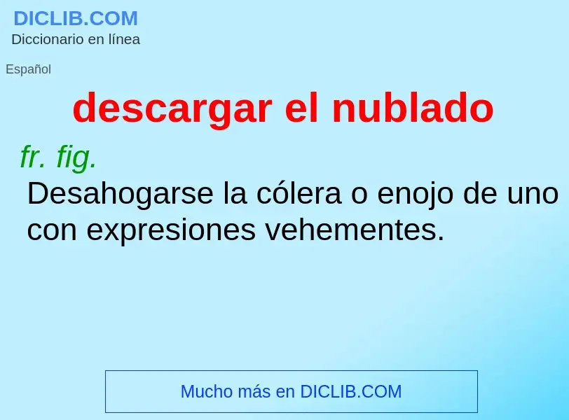 Wat is descargar el nublado - definition