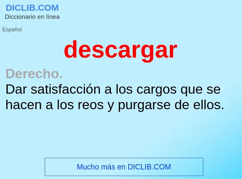 What is descargar - definition