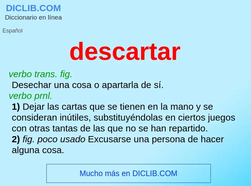 Wat is descartar - definition