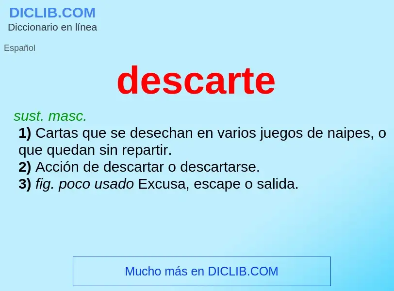 ¿Qué es descarte? - significado y definición