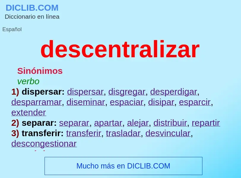 Wat is descentralizar - definition