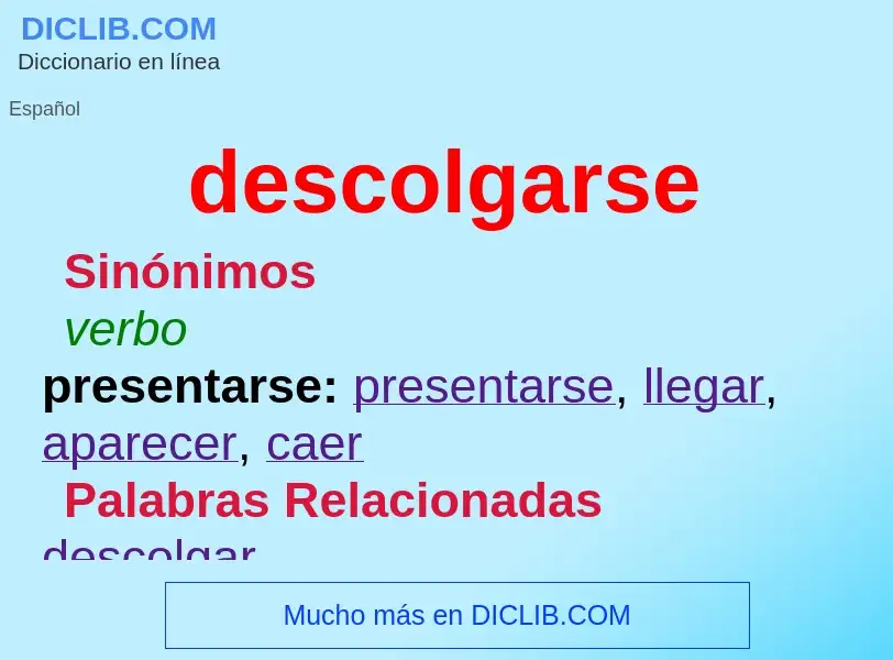 Wat is descolgarse - definition