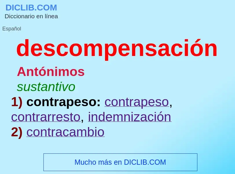 O que é descompensación - definição, significado, conceito