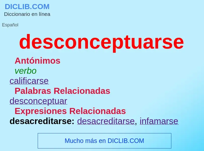 Wat is desconceptuarse - definition