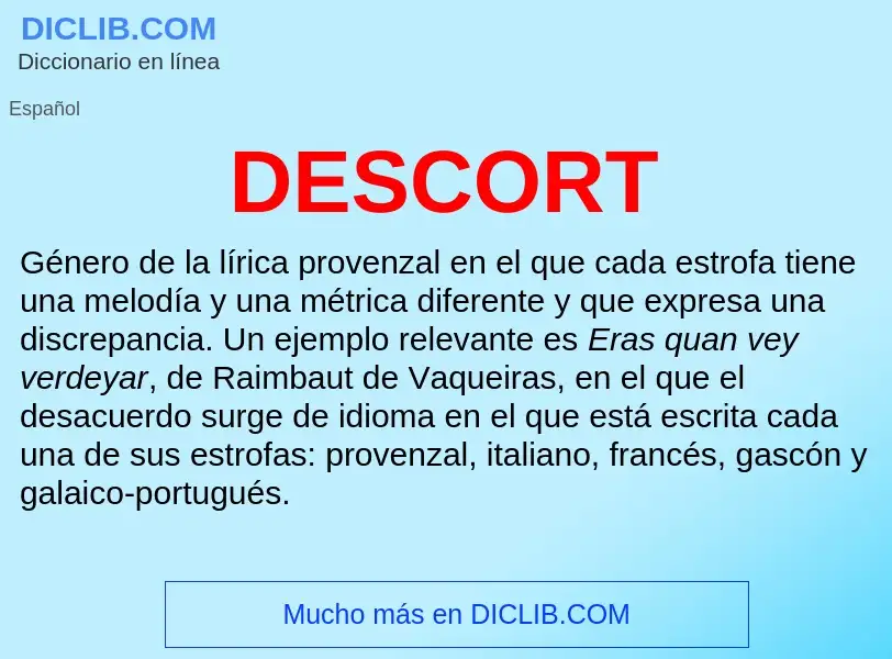 ¿Qué es DESCORT? - significado y definición