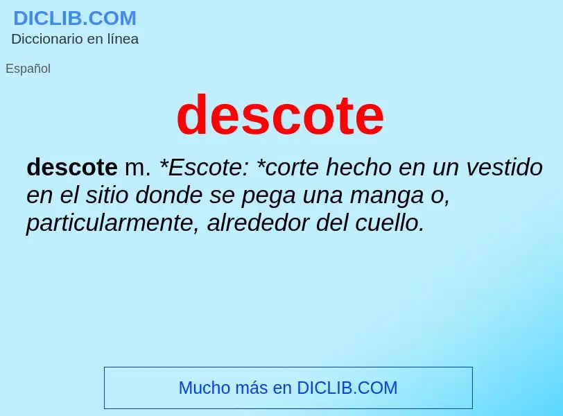 What is descote - definition