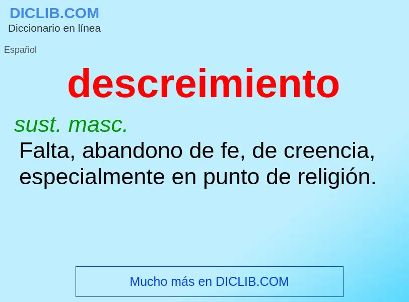 Wat is descreimiento - definition