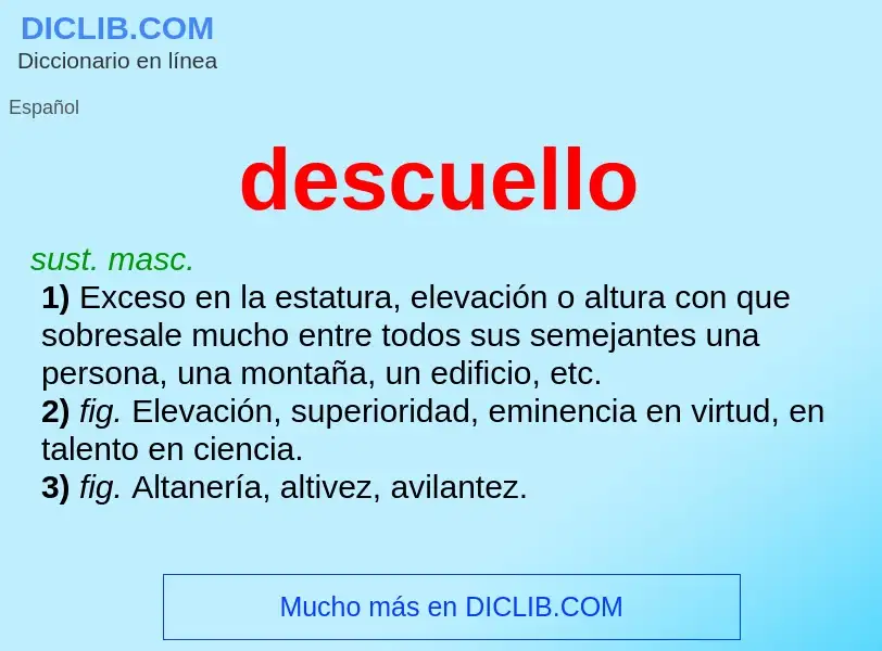 What is descuello - definition