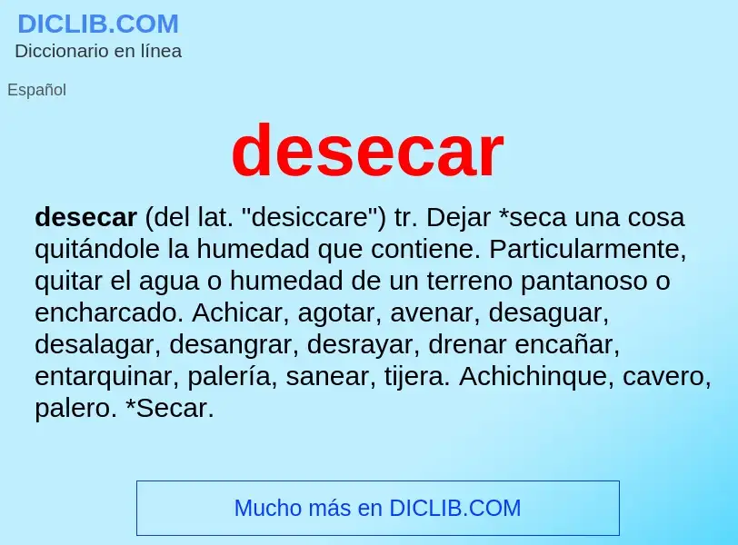 What is desecar - definition