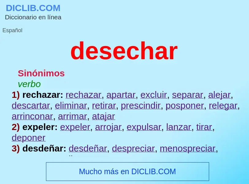 Wat is desechar - definition