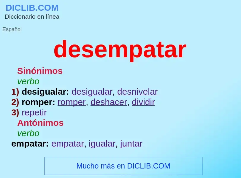 ¿Qué es desempatar? - significado y definición