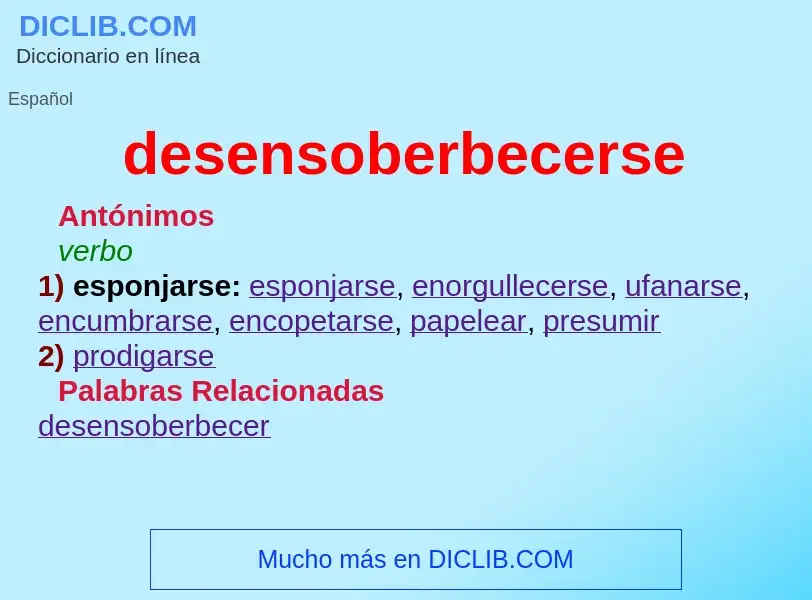 Wat is desensoberbecerse - definition