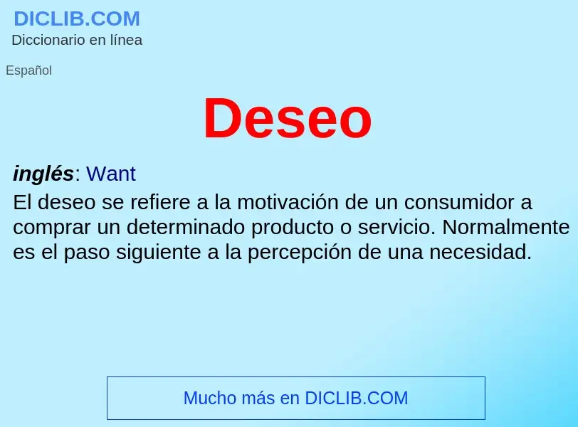 O que é Deseo - definição, significado, conceito