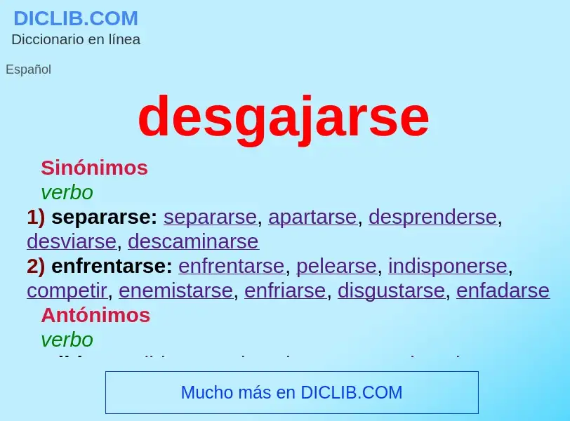 Wat is desgajarse - definition