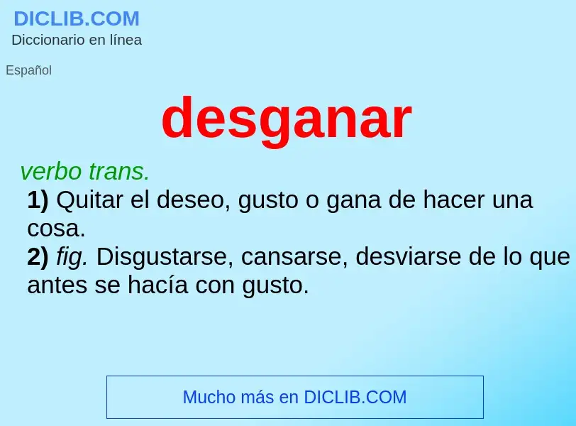 Wat is desganar - definition