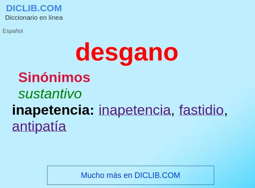 Wat is desgano - definition