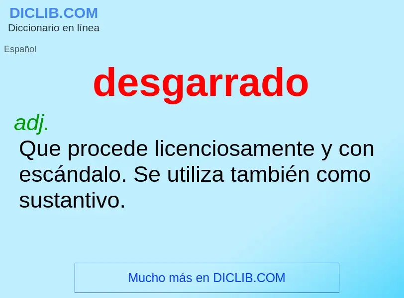 O que é desgarrado - definição, significado, conceito