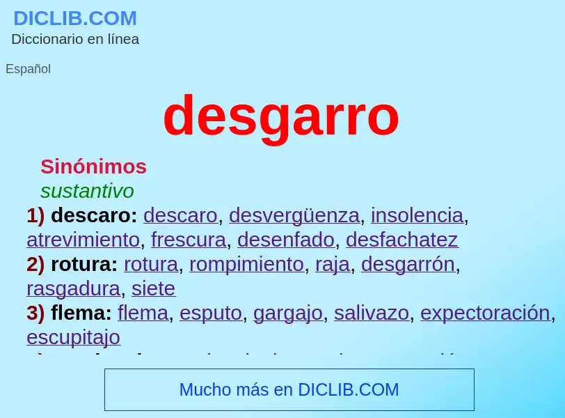 Was ist desgarro - Definition