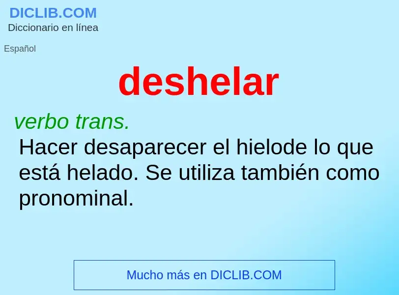 What is deshelar - meaning and definition