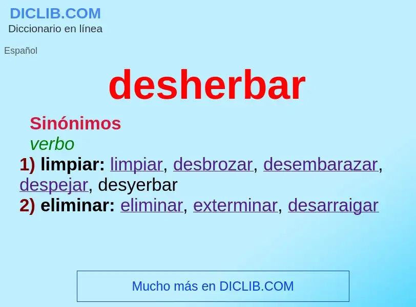 Was ist desherbar - Definition