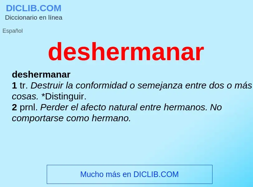 Wat is deshermanar - definition