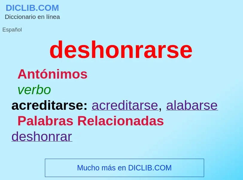 Wat is deshonrarse - definition