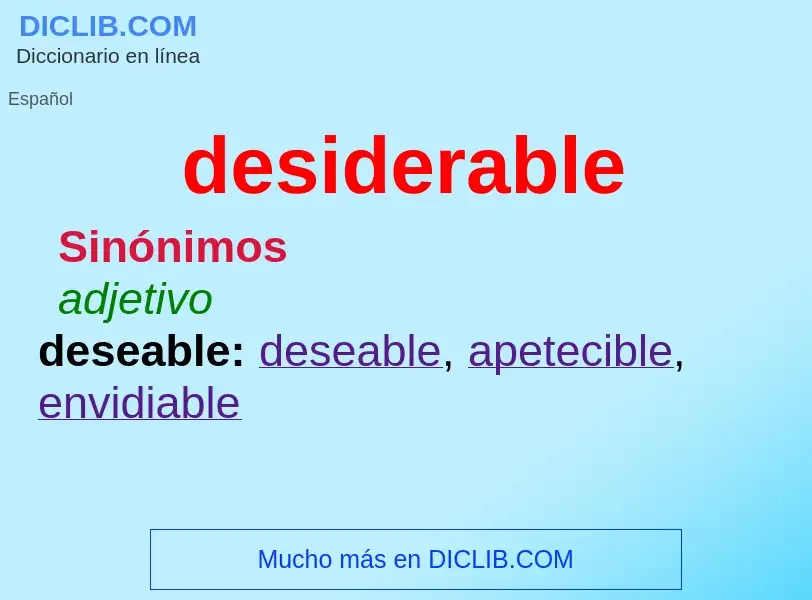 Что такое desiderable - определение